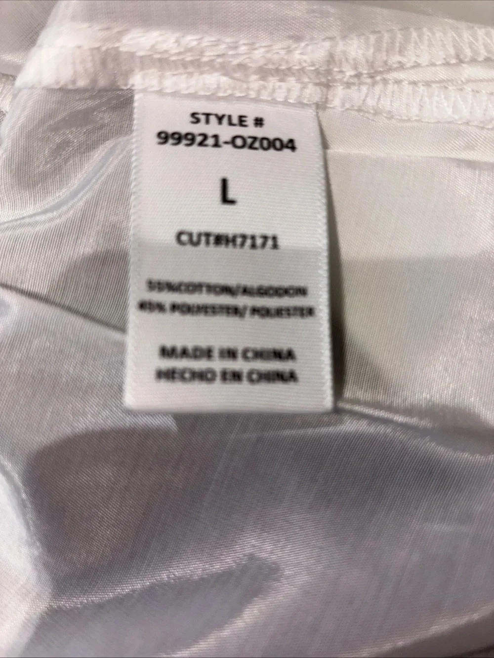 HAVE Shiny White Satin Button-Front Shirt - Picture 7 of 7